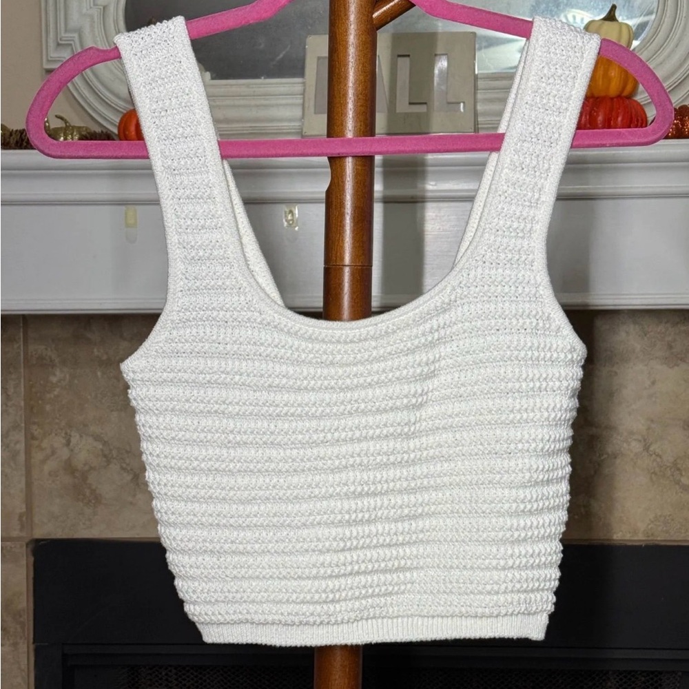 White Knit Women's Top